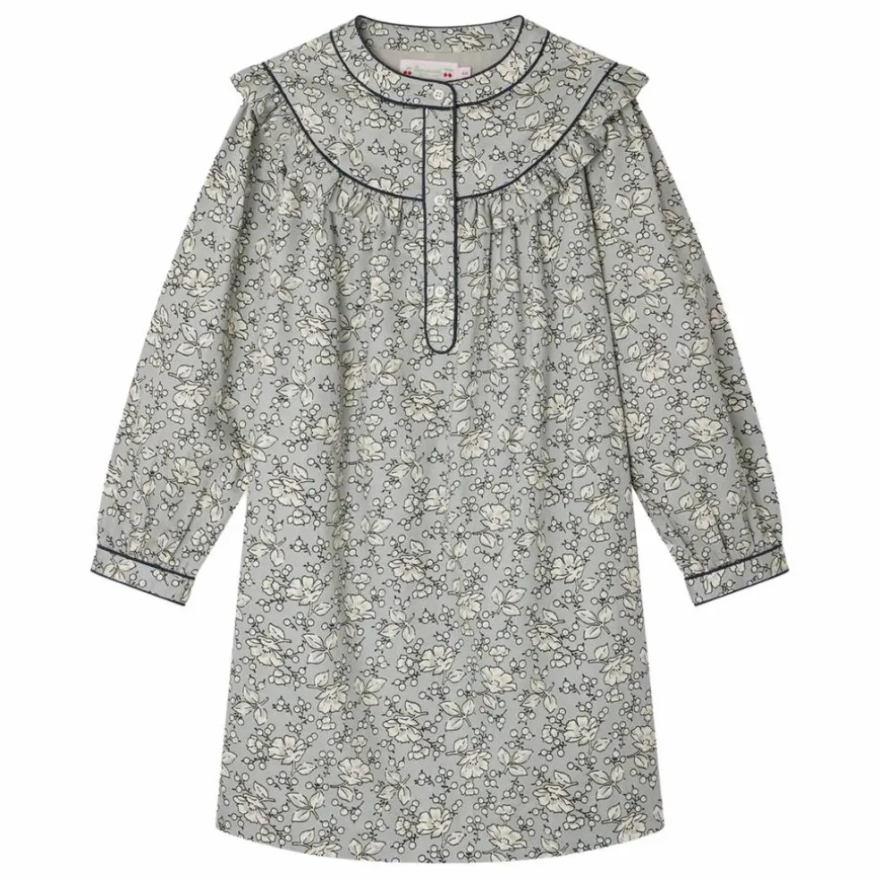 Robe Jacinta Coton Bio | Bleu gris