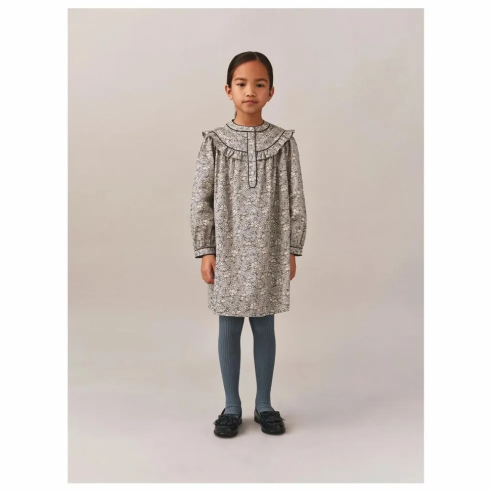 Robe Jacinta Coton Bio | Bleu gris