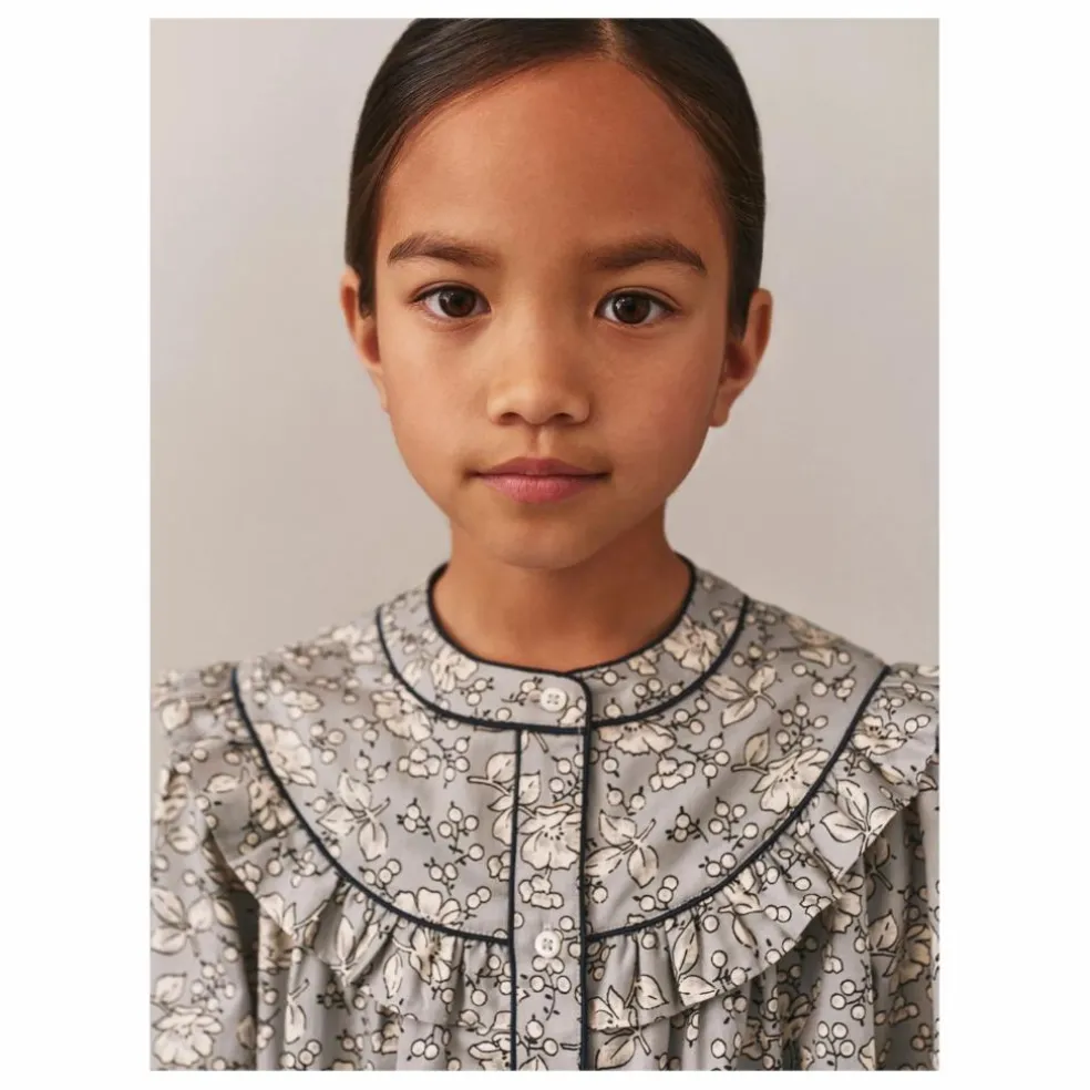 Robe Jacinta Coton Bio | Bleu gris