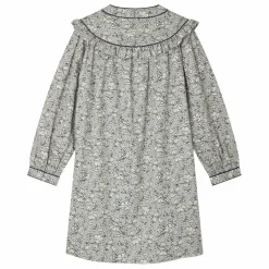Robe Jacinta Coton Bio | Bleu gris