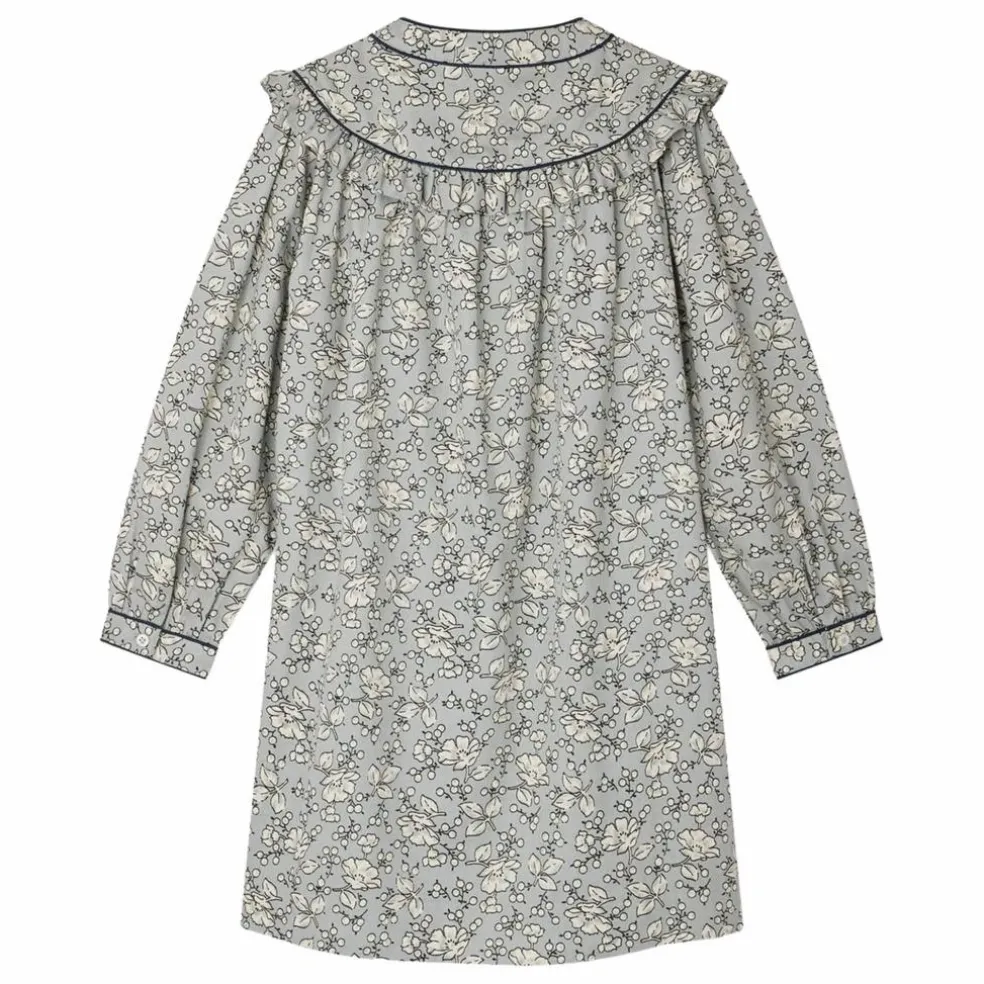Robe Jacinta Coton Bio | Bleu gris