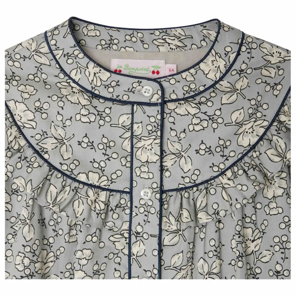 Robe Jacinta Coton Bio | Bleu gris