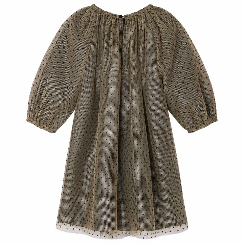 Robe Juste Tulle Flocke | Or