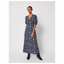 Robe Kaléidoscope Coton Bio - Collection Femme | Bleu marine