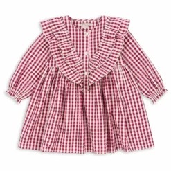 Robe Kim Carreaux Coton Bio | Violet
