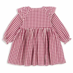 Robe Kim Carreaux Coton Bio | Violet