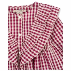 Robe Kim Carreaux Coton Bio | Violet