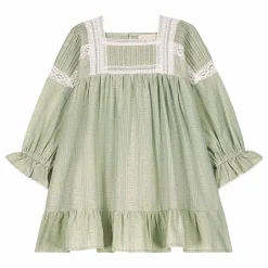 Robe Laureline Coton Bio | Vert amande