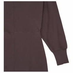 Robe Longue Femme Manches Chauve-souris en Coton Organique | Gris anthracite