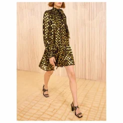 Robe Loretta Métallisée Soie | Noir