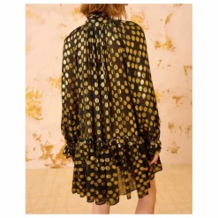 Robe Loretta Métallisée Soie | Noir