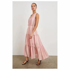 Robe Loulou Salerno Rayures | Rose poudré