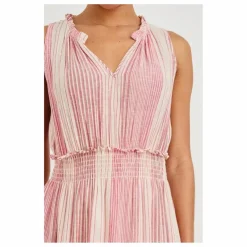 Robe Loulou Salerno Rayures | Rose poudré