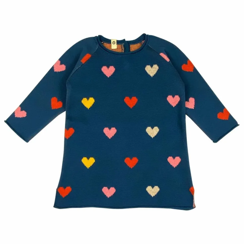 Robe Lovely Rainbow Coton Bio | Bleu marine