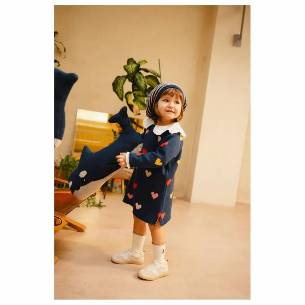 Robe Lovely Rainbow Coton Bio | Bleu marine