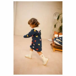 Robe Lovely Rainbow Coton Bio | Bleu marine