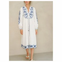 Robe Lucia Brodée | Ecru