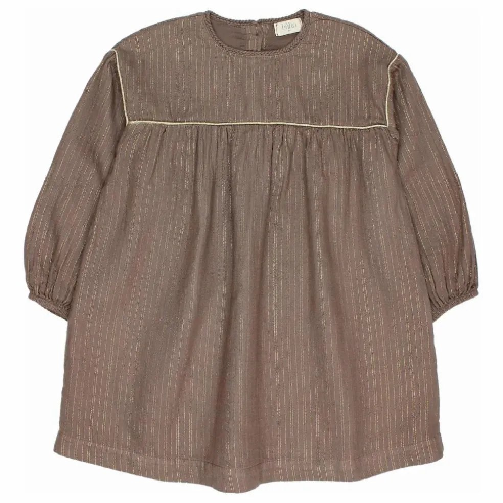 Robe Lurex Gaze de Coton Bio | Taupe