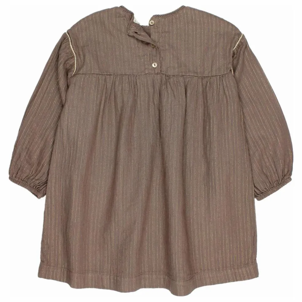 Robe Lurex Gaze de Coton Bio | Taupe