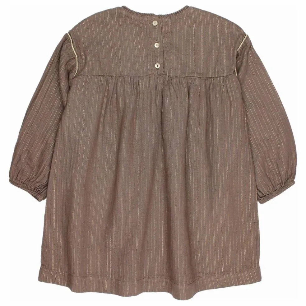 Robe Lurex Gaze de Coton Bio | Taupe