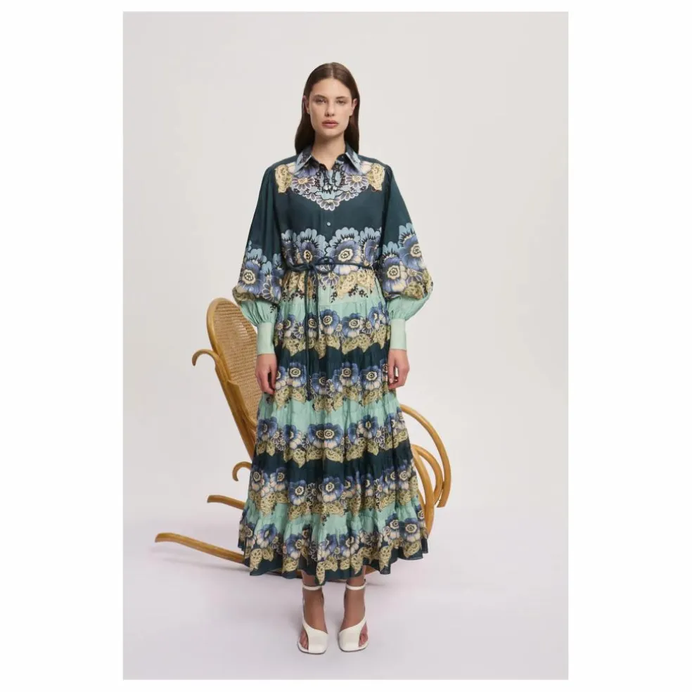 Robe Madalena Ramie | Bleu