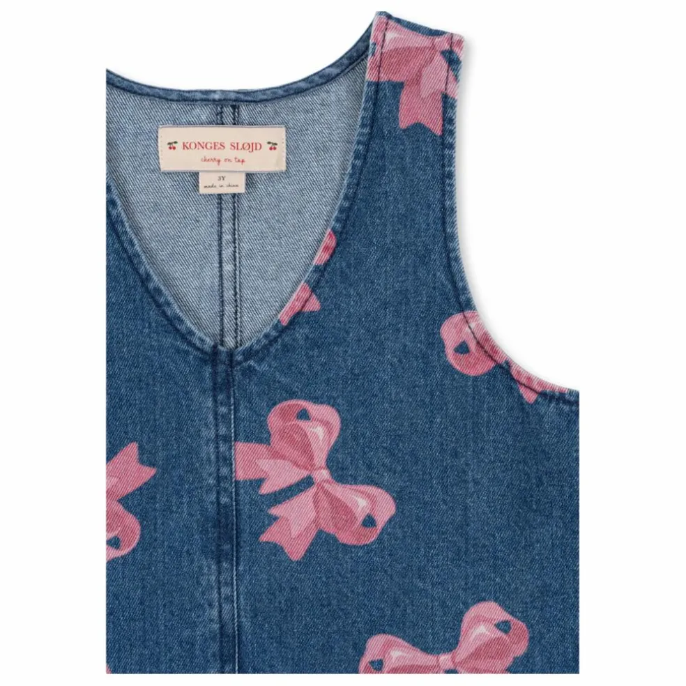 Robe Magot Nœud Coton Bio | Denim brut
