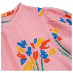 Robe Manches Ballon Feux d'Artifices | Rose