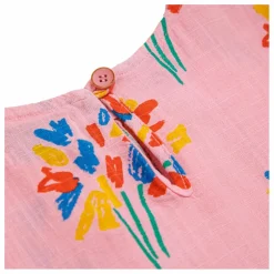 Robe Manches Ballon Feux d'Artifices | Rose