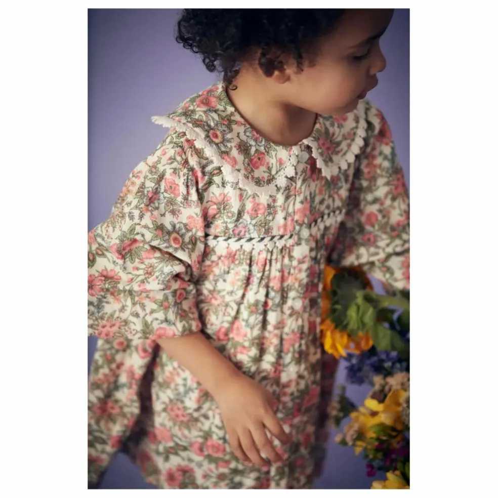 Robe Marlotta Gaze de Coton | Rose