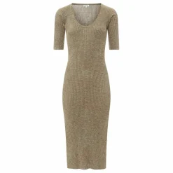 Robe Midi Lurex | Noisette