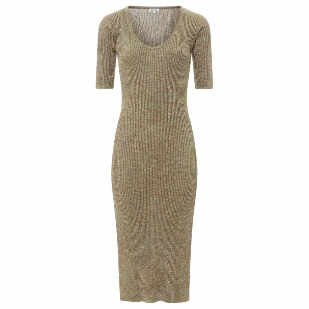 Robe Midi Lurex | Noisette