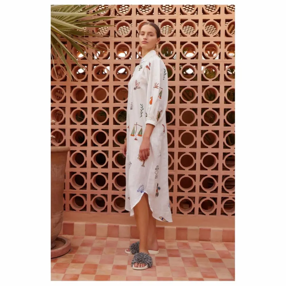 Robe Mina Brodée | Blanc