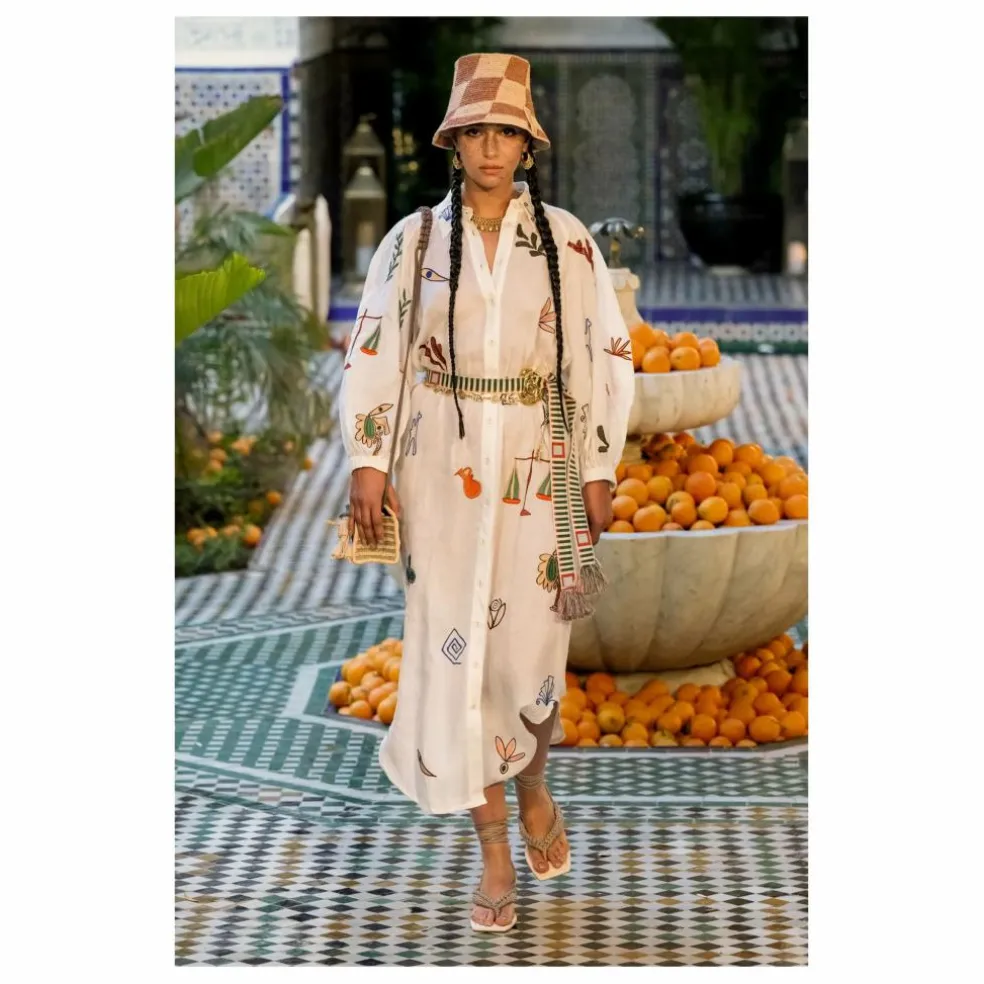 Robe Mina Brodée | Blanc