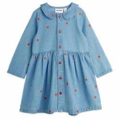 Robe Mini Cœurs Coton Bio | Denim