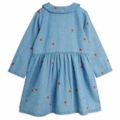 Robe Mini Cœurs Coton Bio | Denim
