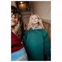 Robe Molleton Volants | Vert