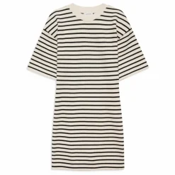 Robe Mona Rayée | Noir