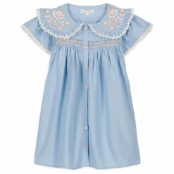 Robe Nalina Chambray Coton Bio | Bleu ciel