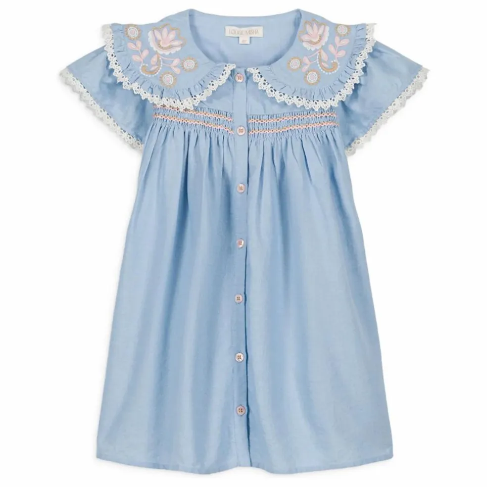 Robe Nalina Chambray Coton Bio | Bleu ciel
