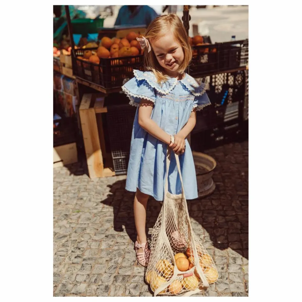 Robe Nalina Chambray Coton Bio | Bleu ciel