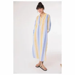 Robe Nina Cruz Coton Bio | Bleu