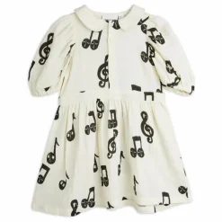 Robe Notes Gaze de Coton Bio | Blanc