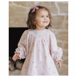 Robe Nœuds Gaze de Coton Bio | Lilas
