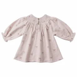 Robe Nœuds Gaze de Coton Bio | Lilas