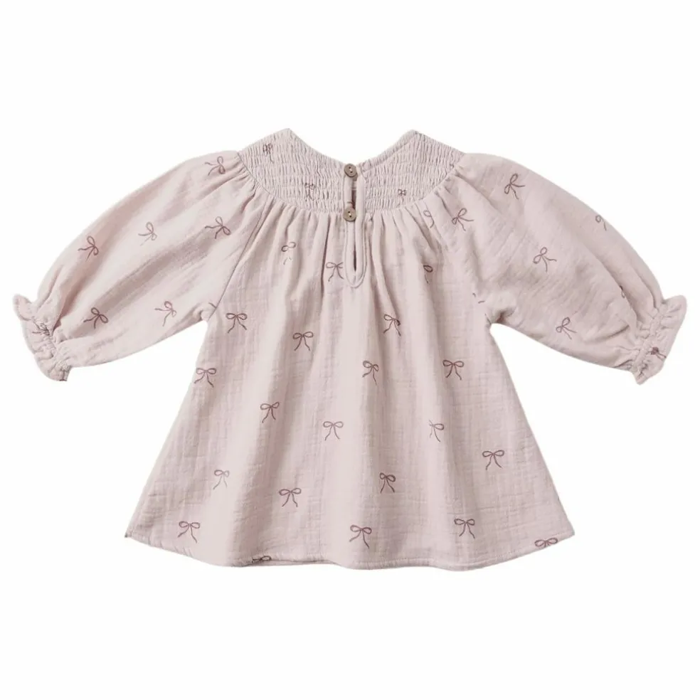 Robe Nœuds Gaze de Coton Bio | Lilas