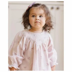Robe Nœuds Gaze de Coton Bio | Lilas