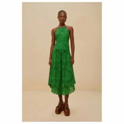 Robe Palm Tree Eyelet | Vert