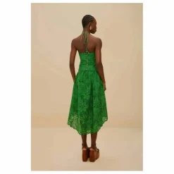 Robe Palm Tree Eyelet | Vert