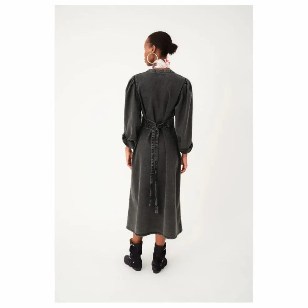 Robe Paris Ceinturée Denim | Washed Black