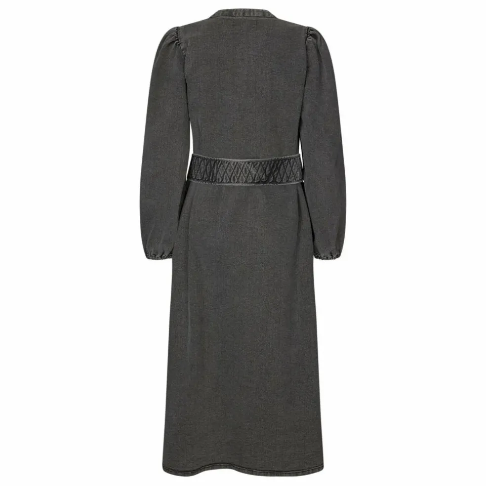Robe Paris Ceinturée Denim | Washed Black